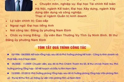 HƯỞNG ỨNG CUỘC BẦU CỬ ĐẠI BIỂU HĐND PHƯỜNG NAM ĐỊNH, NHIỆM KỲ 2026-2031