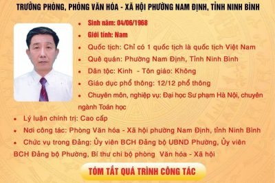 HƯỞNG ỨNG CUỘC BẦU CỬ ĐẠI BIỂU HĐND PHƯỜNG NAM ĐỊNH, NHIỆM KỲ 2026-2031