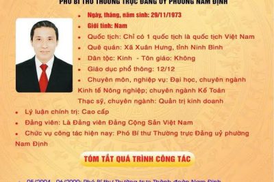 HƯỞNG ỨNG CUỘC BẦU CỬ ĐẠI BIỂU HĐND PHƯỜNG NAM ĐỊNH, NHIỆM KỲ 2026-2031